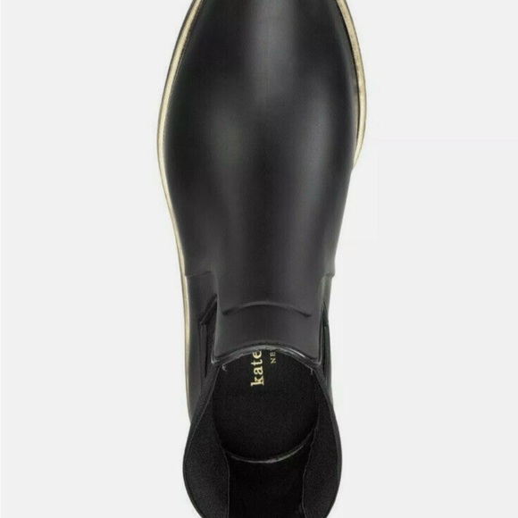 Kate Spade black with gold trim size 11 ankle rain boots - Picture 7 of 11